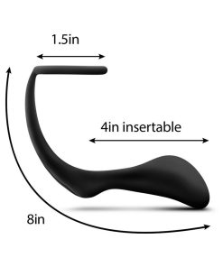Anal Adventures Platinum Silicone Cock Ring Plug Black