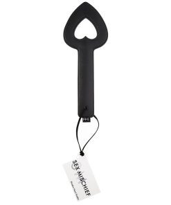 Sportsheets Sex & Mischief Shadow Heart Paddle Open-Center Black