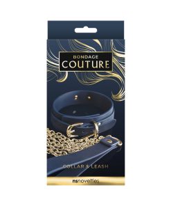 Bondage Couture Collar & Leash Blue