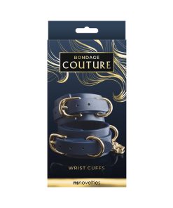 Bondage Couture Wrist Cuffs Blue