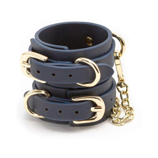 Bondage Couture Wrist Cuffs Blue - Image 2