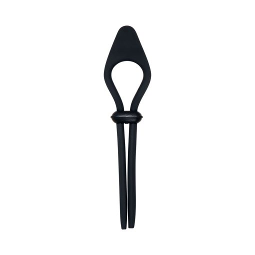 Zero Tolerance Black Tie Affair Rechargeable Silicone Cock Tie Cockring Black - Image 4