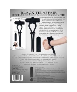Zero Tolerance Black Tie Affair Rechargeable Silicone Cock Tie Cockring Black