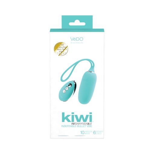 Vedo Kiwi Rechargeable Insertable Tease Me Turquise Bullet - Image 5