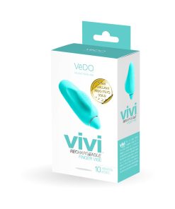 Vedo Vivi Rechargeable Finger Vibe Tease Me Turquoise