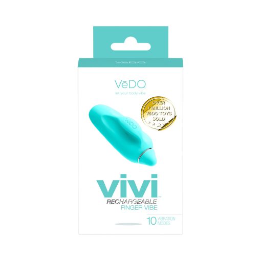 Vedo Vivi Rechargeable Finger Vibe Tease Me Turquoise - Image 5
