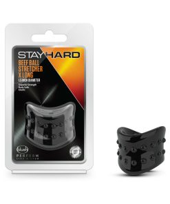 Stay Hard Beef Ball Stretcher X Long 1.5 In. Black