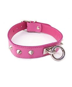 O-Ring Studded Thin Collar - Purple