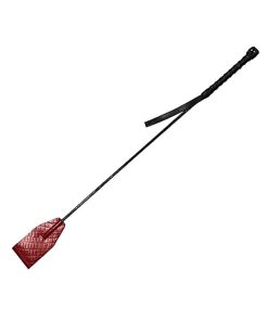 Leather Riding Crop Burgunday & Black