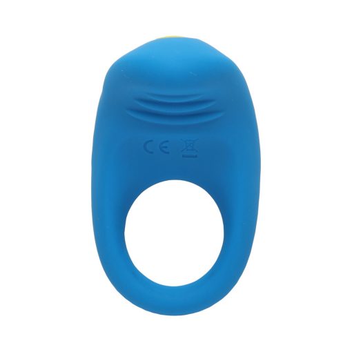 Romp Juke Rechargeable Silicone Vibrating Penis Ring Light Blue - Image 3