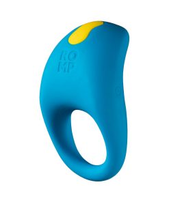 Romp Juke Rechargeable Silicone Vibrating Penis Ring Light Blue