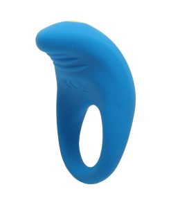 Romp Juke Rechargeable Silicone Vibrating Penis Ring Light Blue