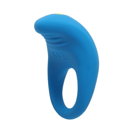 Romp Juke Rechargeable Silicone Vibrating Penis Ring Light Blue - Image 8