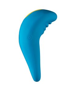 Romp Juke Rechargeable Silicone Vibrating Penis Ring Light Blue