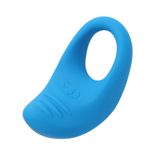 Romp Juke Rechargeable Silicone Vibrating Penis Ring Light Blue - Image 13