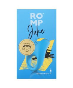 Romp Juke Rechargeable Silicone Vibrating Penis Ring Light Blue