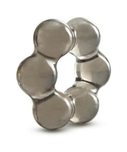 Stay Hard Thick Bead Cockring Black