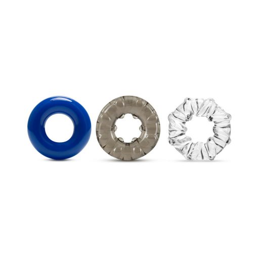 Stay Hard Triple Stretch Cockrings 3-Pack Assorted Colors - Image 3