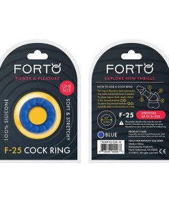 Forto F-25 Liquid Silicone Cockring 23Mm Blue
