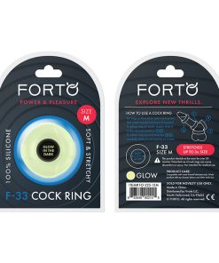 Forto F-33 Liquid Silicone Cockring Medium Glow