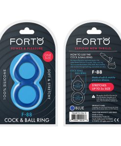 Forto F-88 Liquid Silicone Cock & Ball Ring Blue