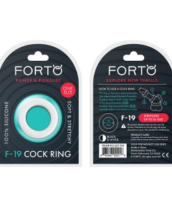 Forto F-19 Liquid Silicone 2-Tone Cockring Black/White