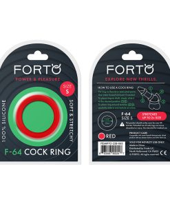 Forto F-64 Wide Liquid Silicone Cockring Small Red