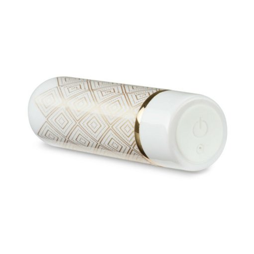 Blush The Collection Glitzy Deco Rechargeable Bullet Vibrator White - Image 3