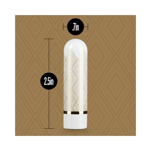 Blush The Collection Glitzy Deco Rechargeable Bullet Vibrator White - Image 5