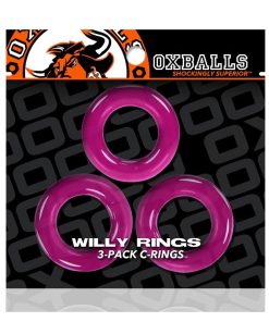 Oxballs Willy Rings 3-Pack Cockrings O/S Hot Pink