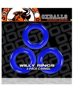 Oxballs Willy Rings 3-Pack Cockrings O/S Police Blue