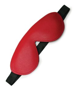 Kinklab Bondage Basics Padded Leather Blindfold - Red