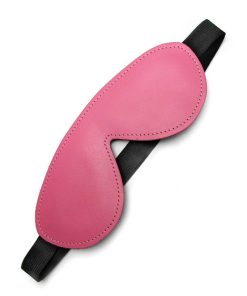 Kinklab Pink Bound Leather Blindfold