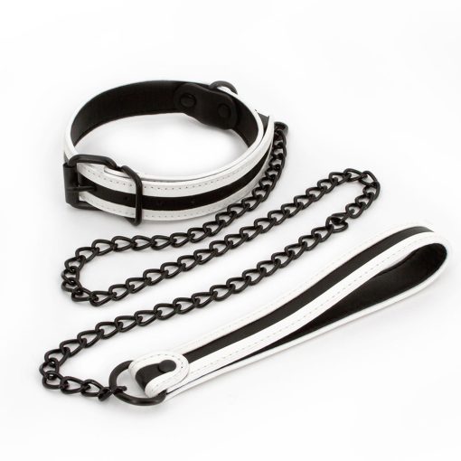 Glo Bondage Collar & Leash Green - Image 2
