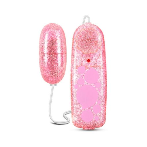 B Yours Glitter Power Bullet Remote-Controlled Egg Vibrator Pink - Image 2