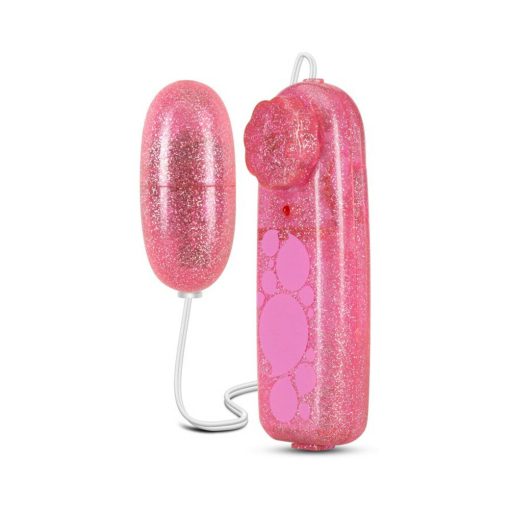 B Yours Glitter Power Bullet Remote-Controlled Egg Vibrator Pink - Image 3