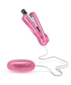 B Yours Glitter Power Bullet Remote-Controlled Egg Vibrator Pink