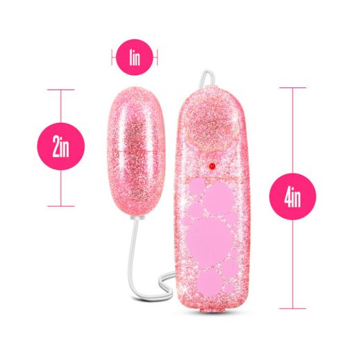 B Yours Glitter Power Bullet Remote-Controlled Egg Vibrator Pink - Image 6