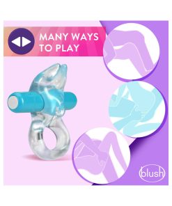 Play With Me Bull Vibrating C-Ring Blue