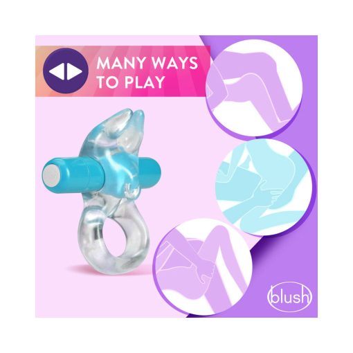 Play With Me Bull Vibrating C-Ring Blue - Image 4