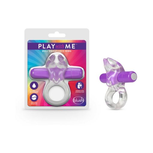 Play With Me Bull Vibrating C-Ring Purple