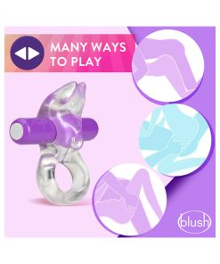 Play With Me Bull Vibrating C-Ring Purple