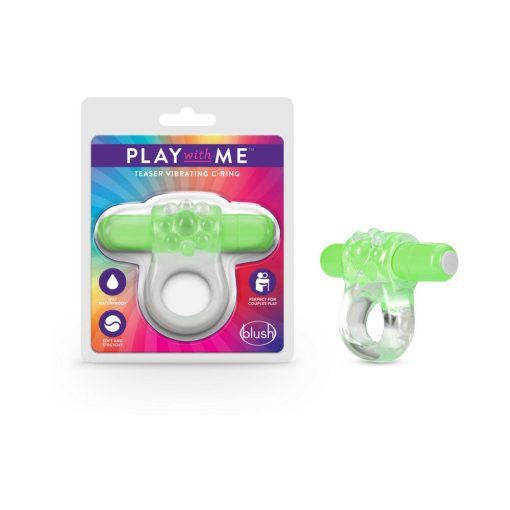Play With Me Teaser Vibrating C-Ring Green