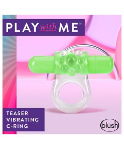 Play With Me Teaser Vibrating C-Ring Green