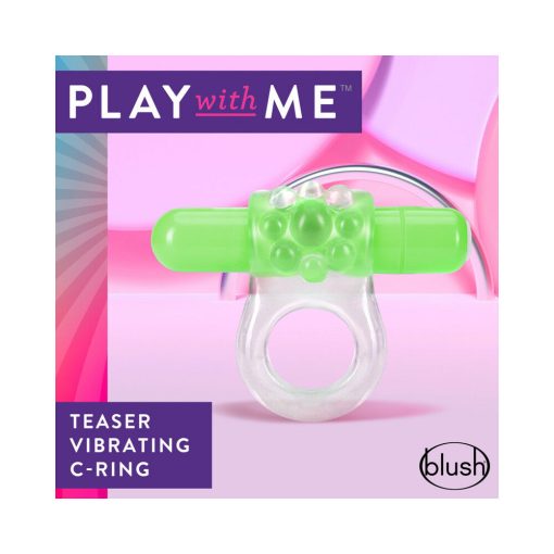 Play With Me Teaser Vibrating C-Ring Green - Image 3