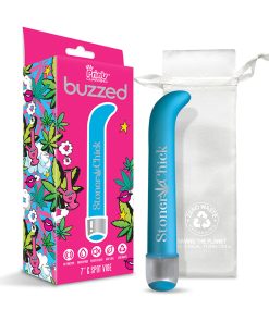 Prints Charming Buzzed 7" G-Spot Vibe - Stoner Chick - Blue