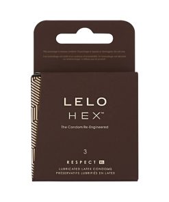 Lelo Hex Respect Xl Lubricated Latex Condoms 3-Pack