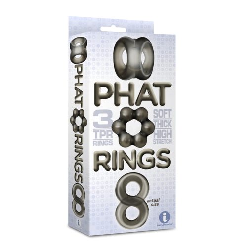 The 9'S Phat Rings Smoke 1 Chunky Cock Rings