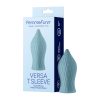 Femmefunn Versa T Sleeve Textured Silicone Tongue-Shaped Bullet Sheath Light Blue
