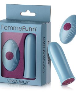 Femmefunn Versa Bullet Rechargeable Remote-Controlled Vibrator Light Blue